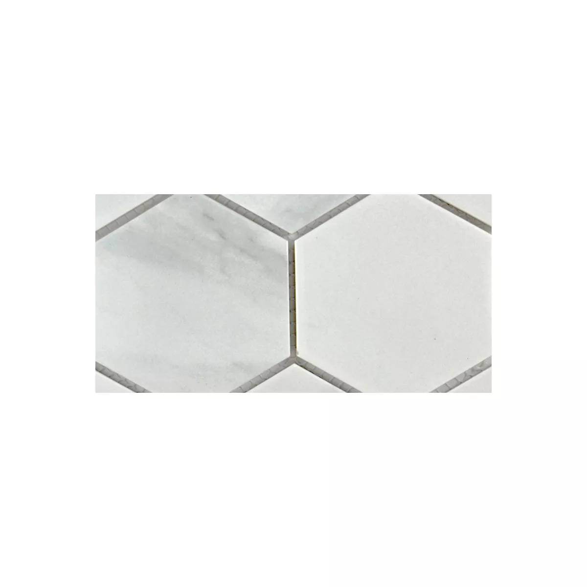 Échantillon Céramique Mosaïque Carrelage Zyrus Carrara Hexagone 