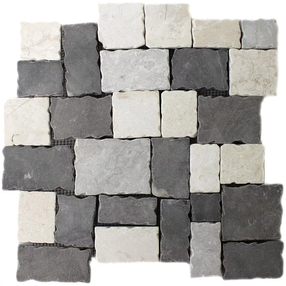 Échantillon Mosaïque Pierre Naturelle Noir Gris Beige