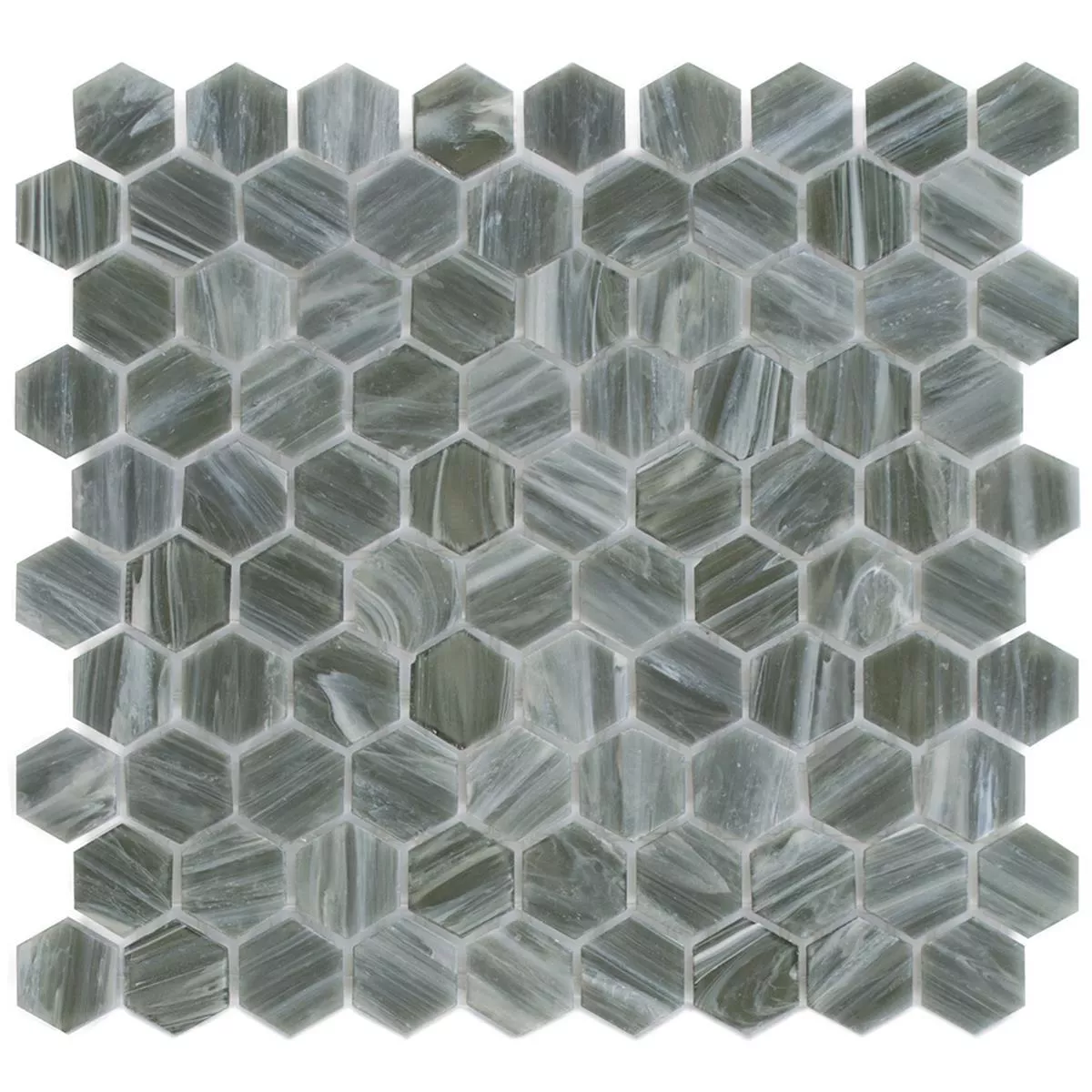 Mosaïque En Verre Carrelage Trend-Vi Hexagonal 216 Gris