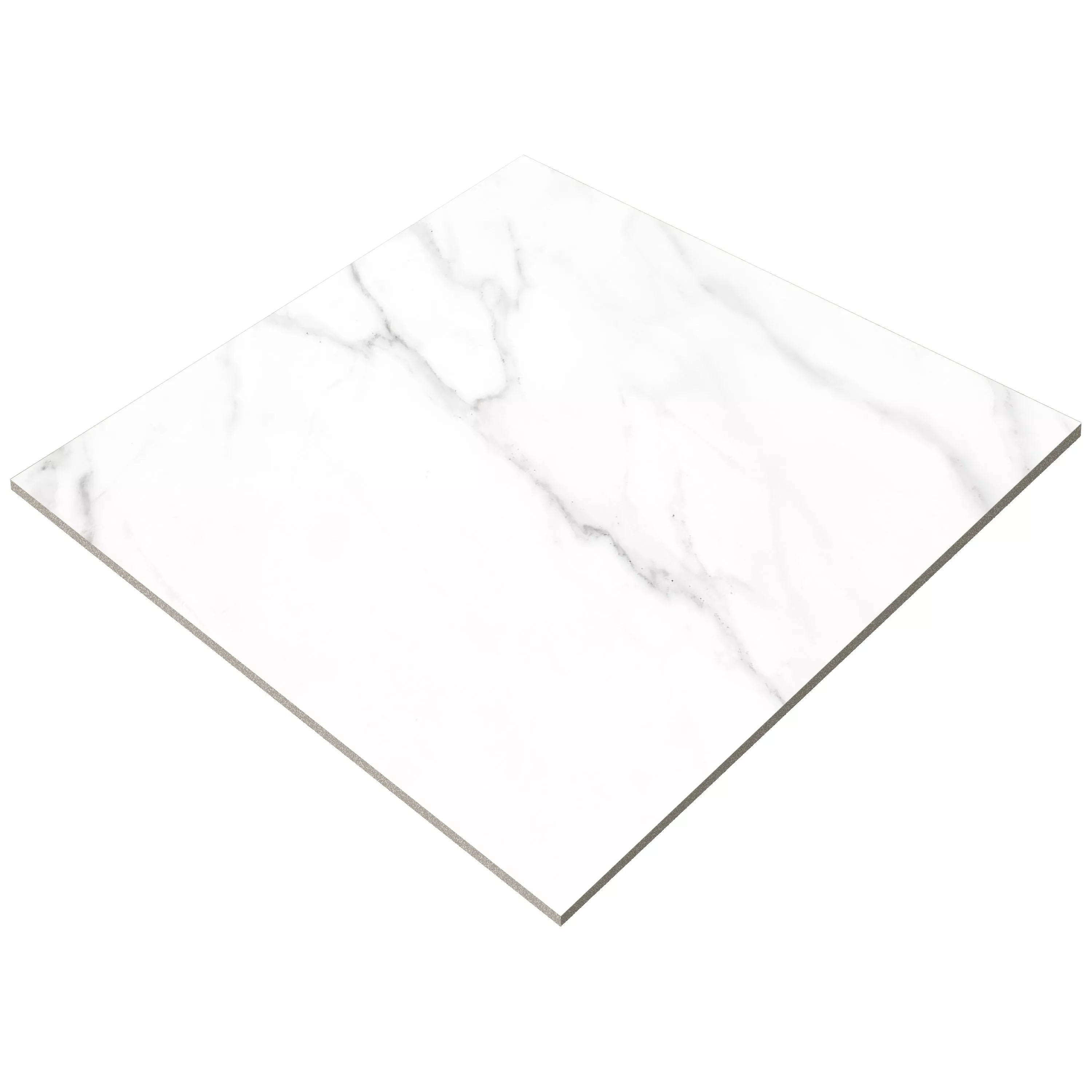 Carrelage Sol Et Mur Arcadia Marbre Optique Mat Blanc 60x60cm