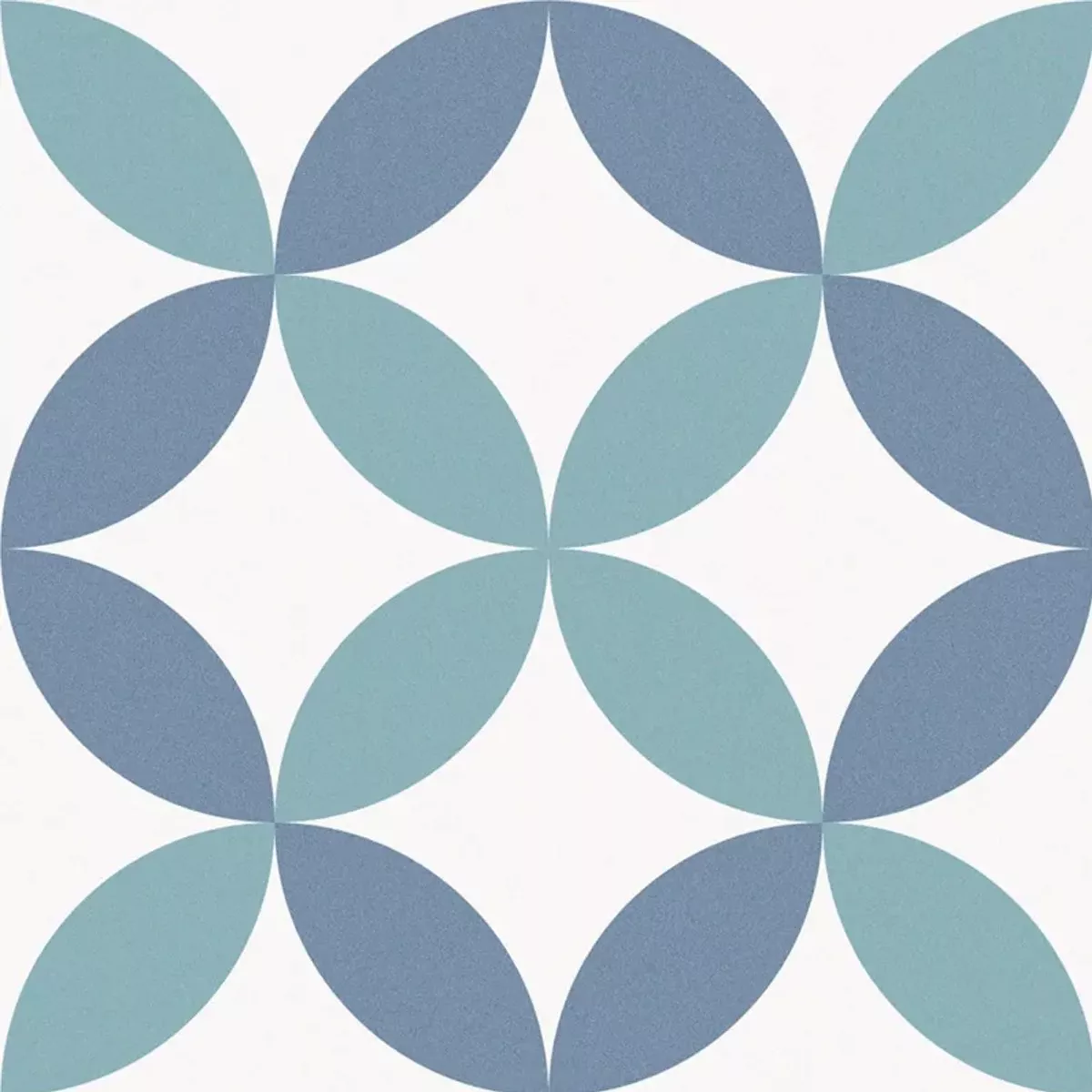 Vloertegels Cement Optic Atlantica DaVinci Blauw Wit