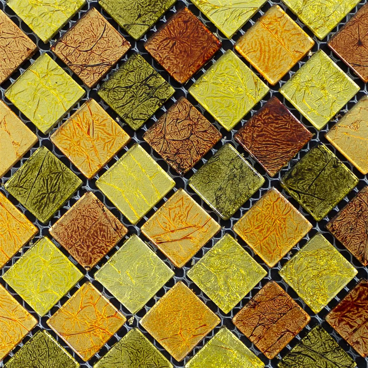 Mosaïque En Verre Carrelage Curlew Jaune Orange 23 4mm